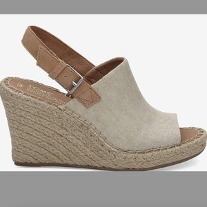 Toms Monica Wedge Heel in Color Natural in Size 11